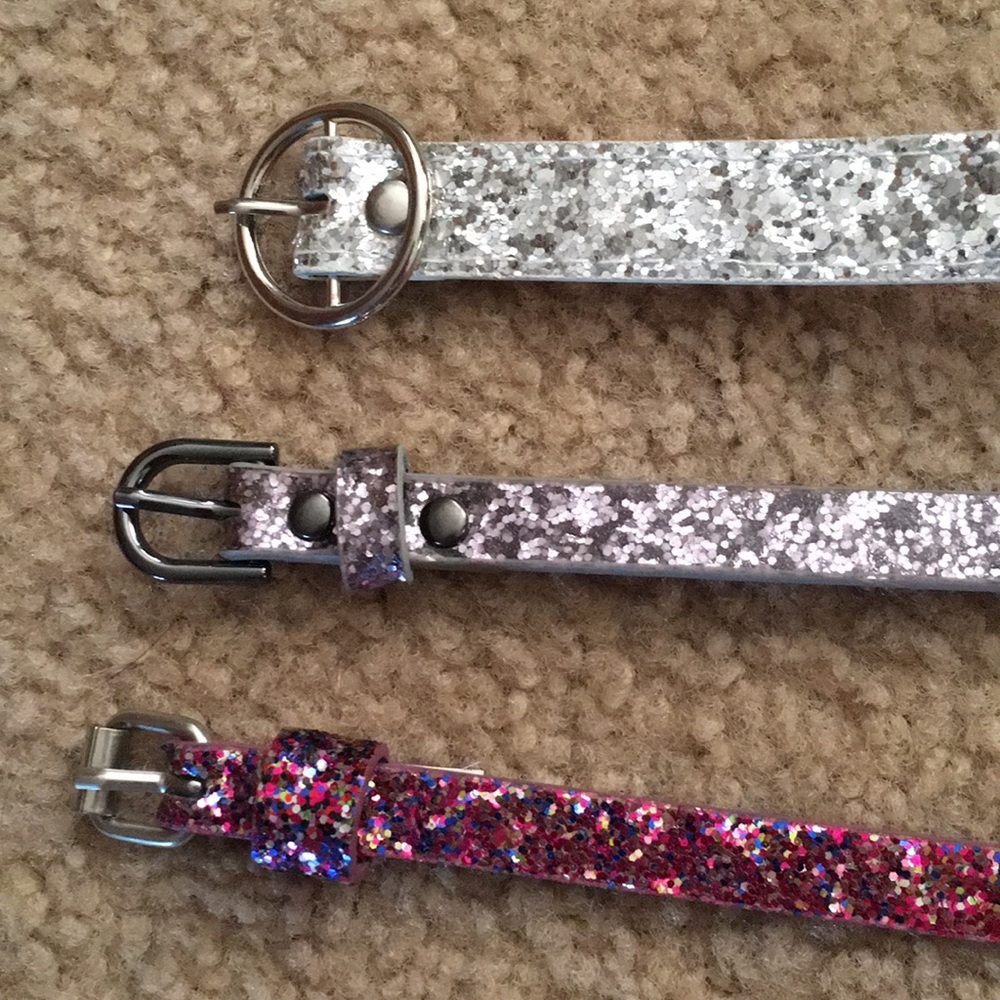 Three sparkly belts✨